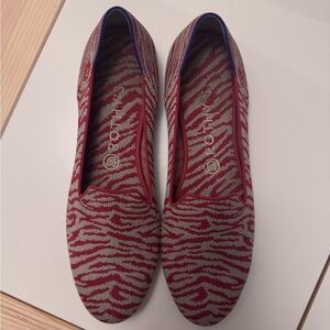 Women's ROTHY’S  The Loafer Red Zebra Slip On Shoes SZ 10 -pre-loved